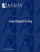 Use Rapid Entry PDF guide